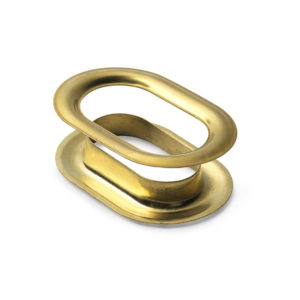 Zeilring ovaal messing